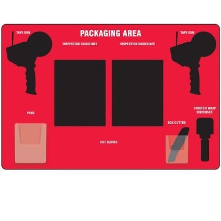 Accuform PACKAGING AREA STOREBOARDS  LARGE PSB720RDBK PSB720RDBK